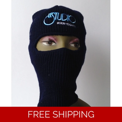 Le Studio Ski Mask Navy Blue W&B Logo M/H